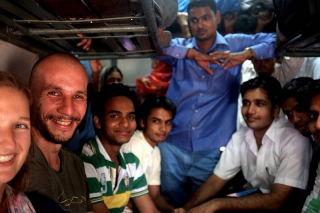 Dans le train pour Varanasi.
