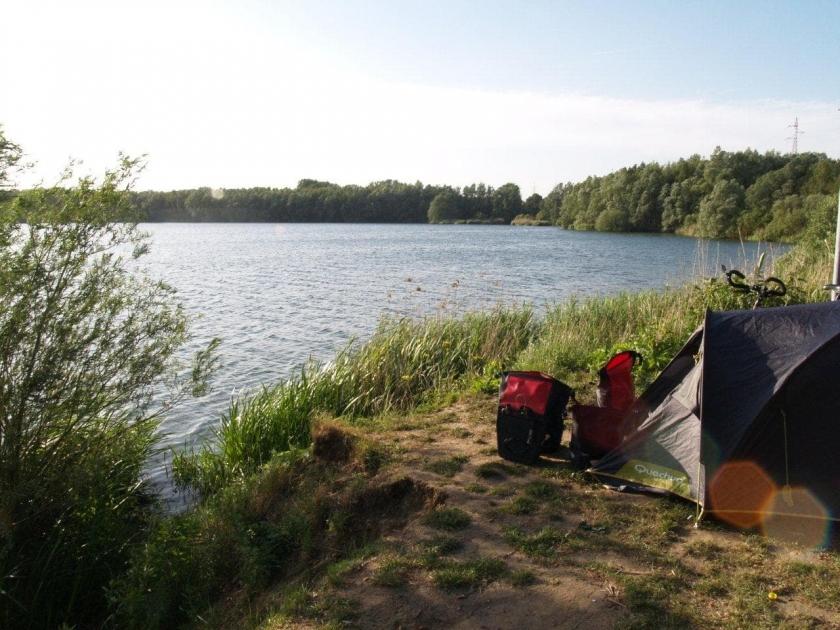 camping au bord du lac de Donk en Bélgique